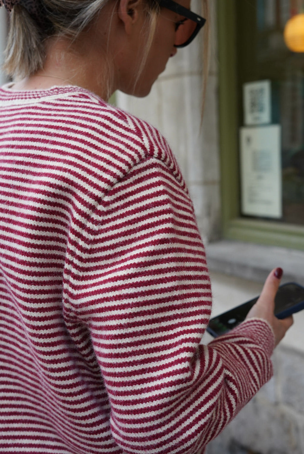Red/Ecru Striped Clément Vest