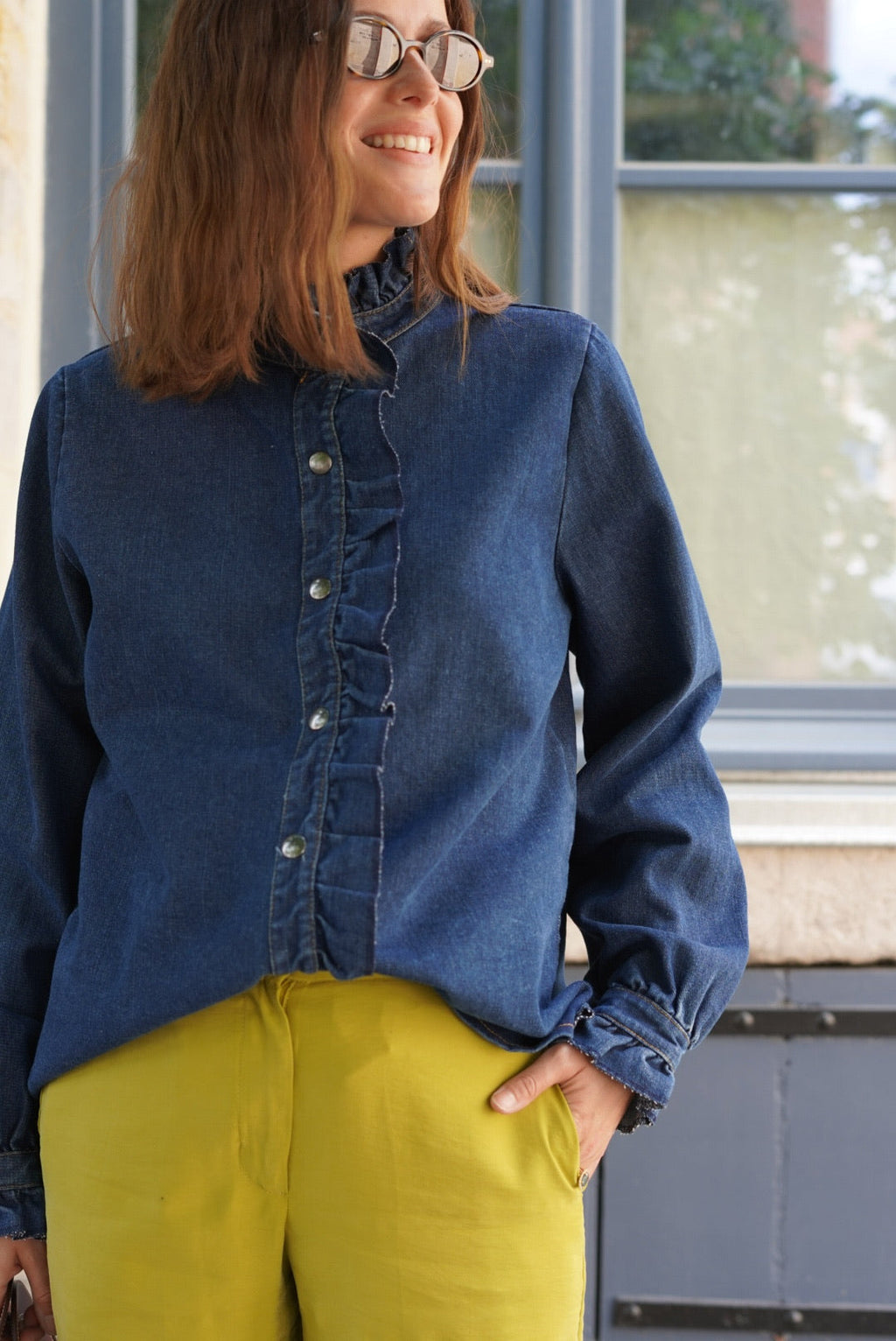 Elise Dark Denim Shirt