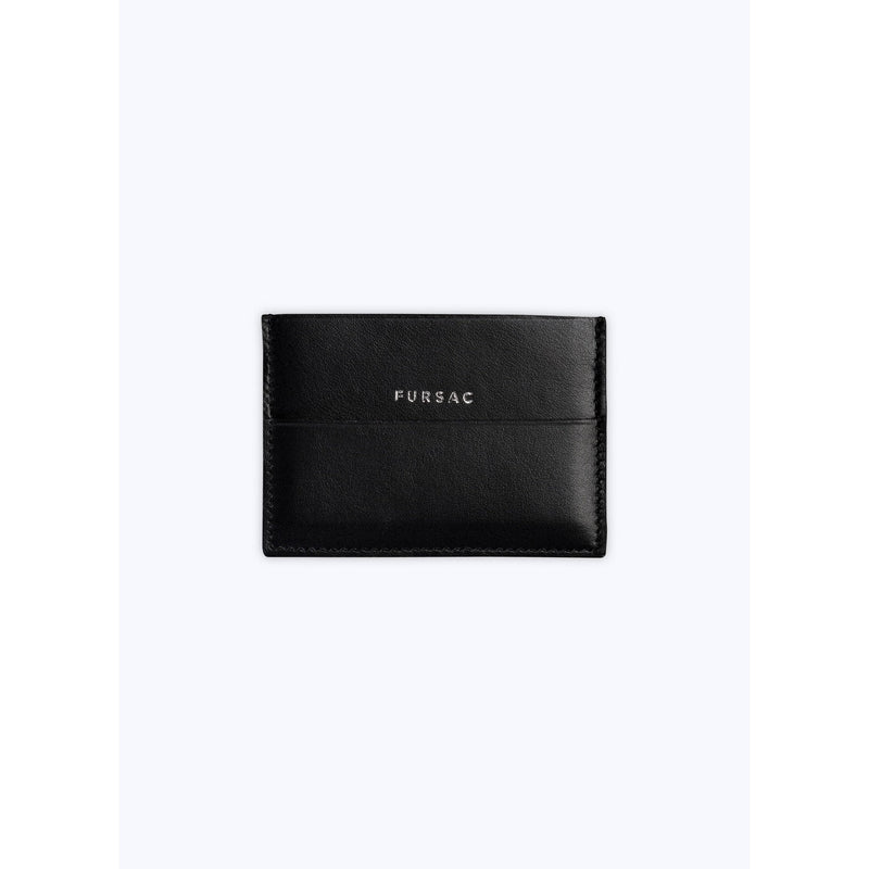 Porte-Cartes En Cuir Lisse Noir - Noir