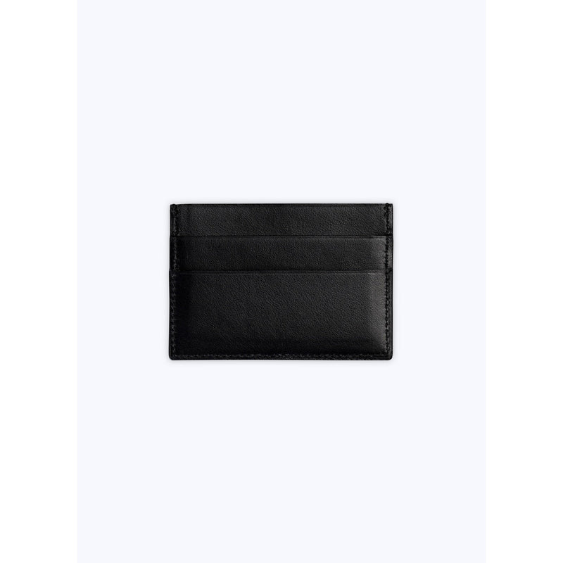 Porte-Cartes En Cuir Lisse Noir - Noir