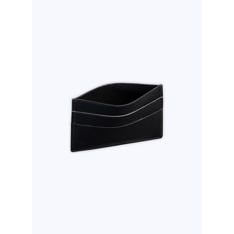 Porte-Cartes En Cuir Lisse Noir - Noir