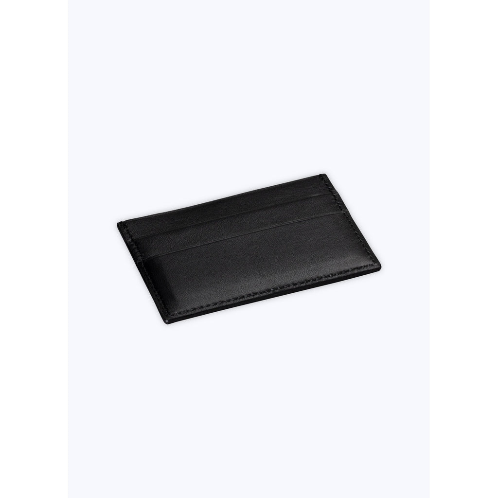 Porte-Cartes En Cuir Lisse Noir - Noir