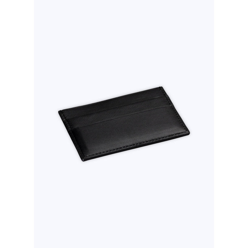 Porte-Cartes En Cuir Lisse Noir - Noir