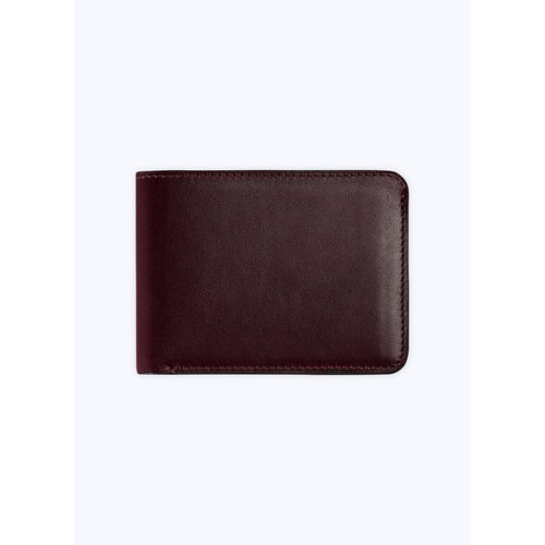 Cartera de Piel Lisa Burdeos - Burdeos