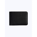 Black Grained Leather Wallet - Black