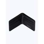 Black Grained Leather Wallet - Black