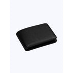 Black Grained Leather Wallet - Black