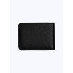 Black Grained Leather Wallet - Black