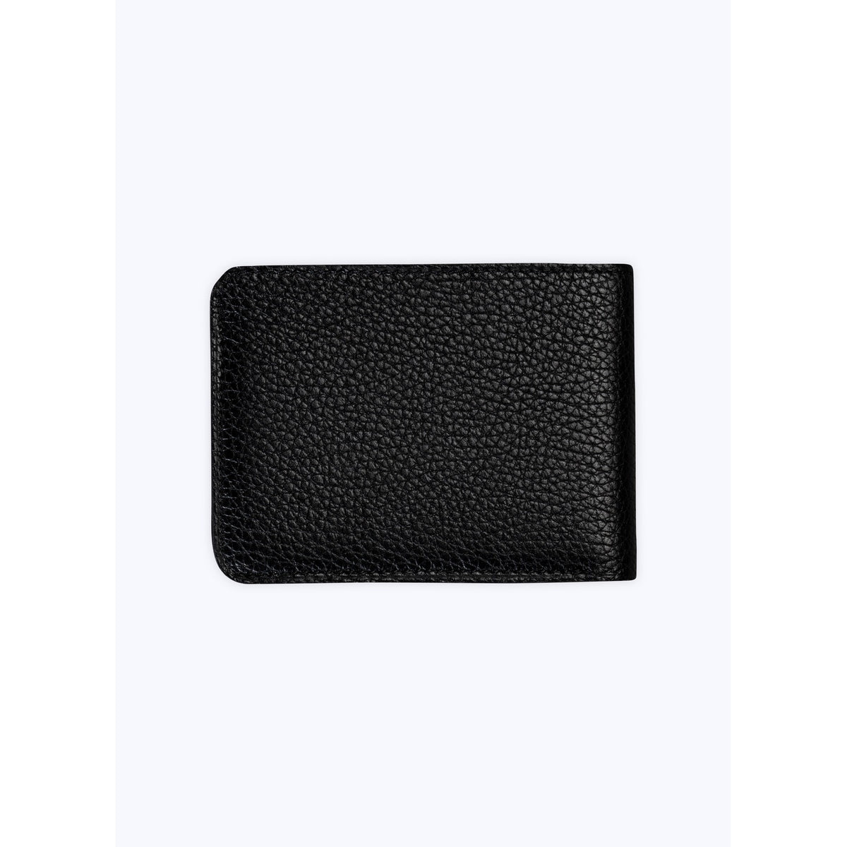 Black Grained Leather Wallet - Black