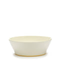 Set Of 2 XL Bowls - White - Gold Desiree - By Roger Van Damme
