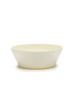 Set Of 2 XL Bowls - White - Gold Desiree - By Roger Van Damme