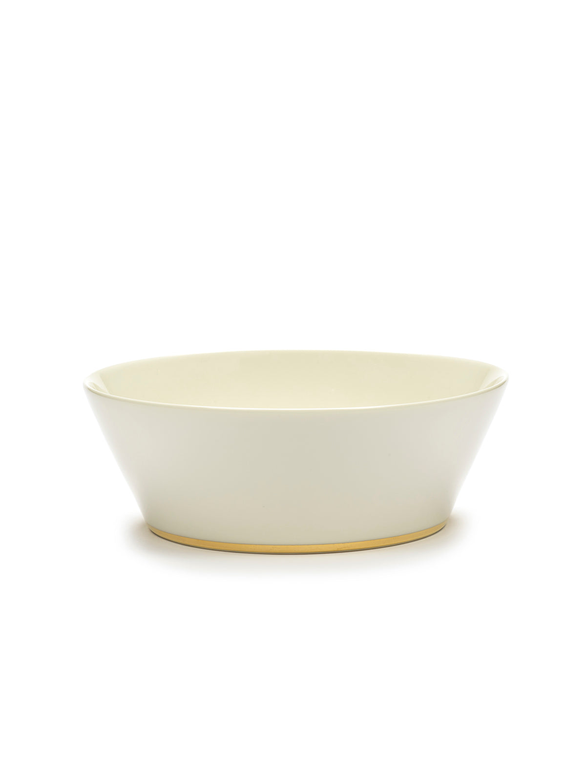 Set Of 2 XL Bowls - White - Gold Desiree - By Roger Van Damme