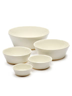 Set Of 2 XL Bowls - White - Gold Desiree - By Roger Van Damme