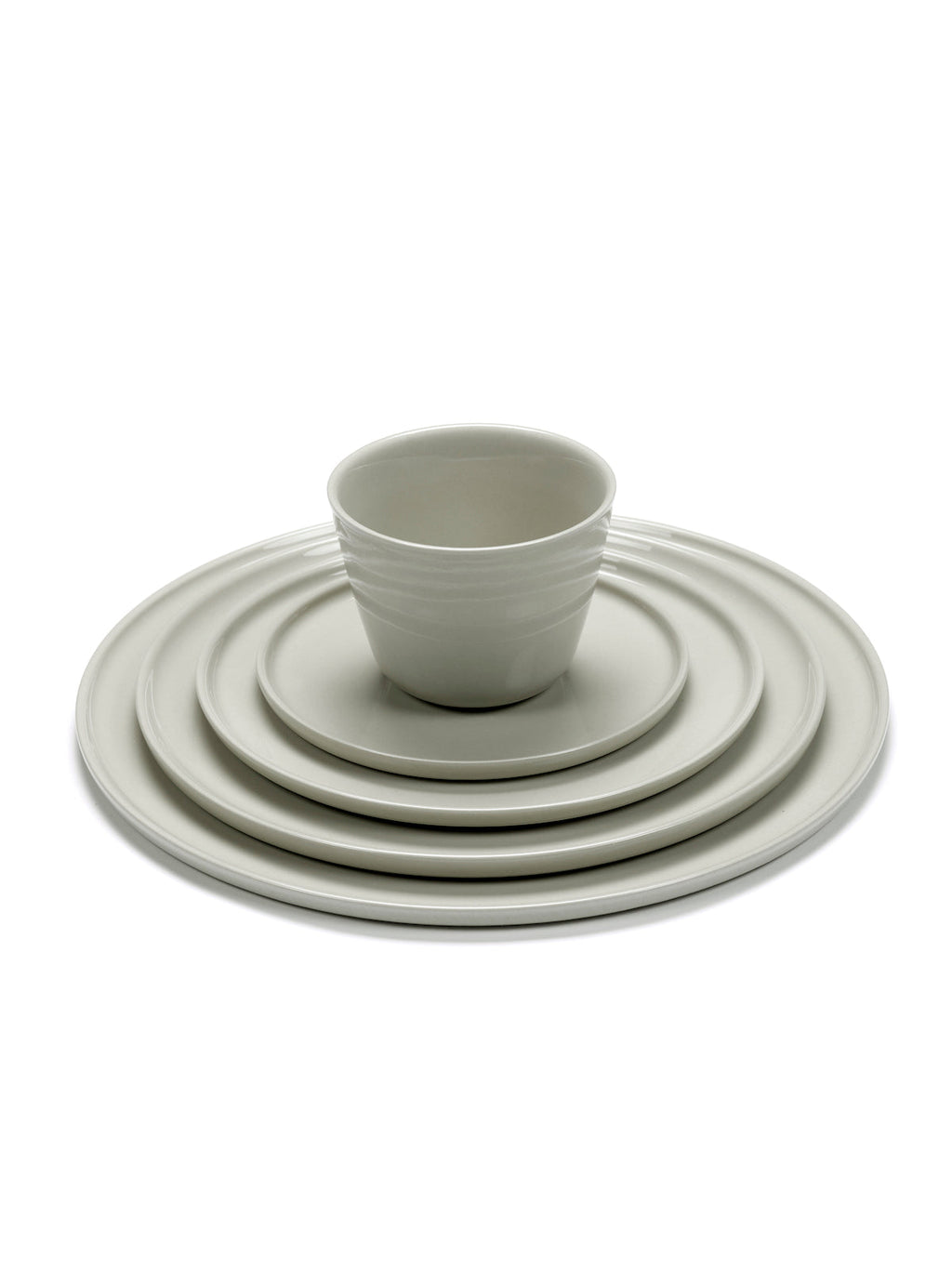 Set of 4 Handleless Cappuccino Cups - Sand Cena - By Vincent Van Duysen