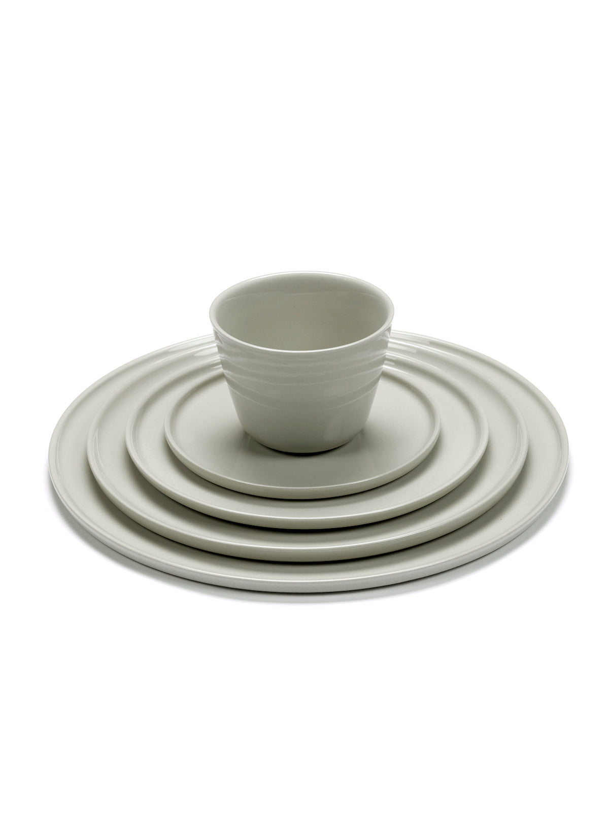 Set of 4 Handleless Cappuccino Cups - Sand Cena - By Vincent Van Duysen