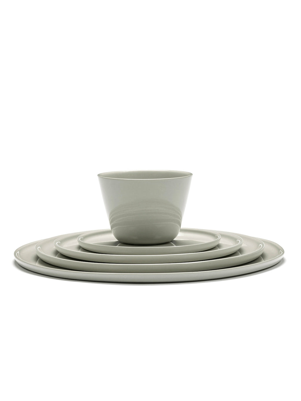 Set of 4 Handleless Cappuccino Cups - Sand Cena - By Vincent Van Duysen