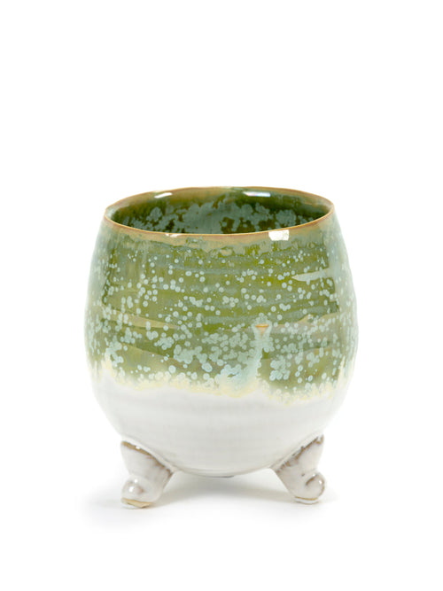 Pot S - Vert/Blanc - Bain Blanche