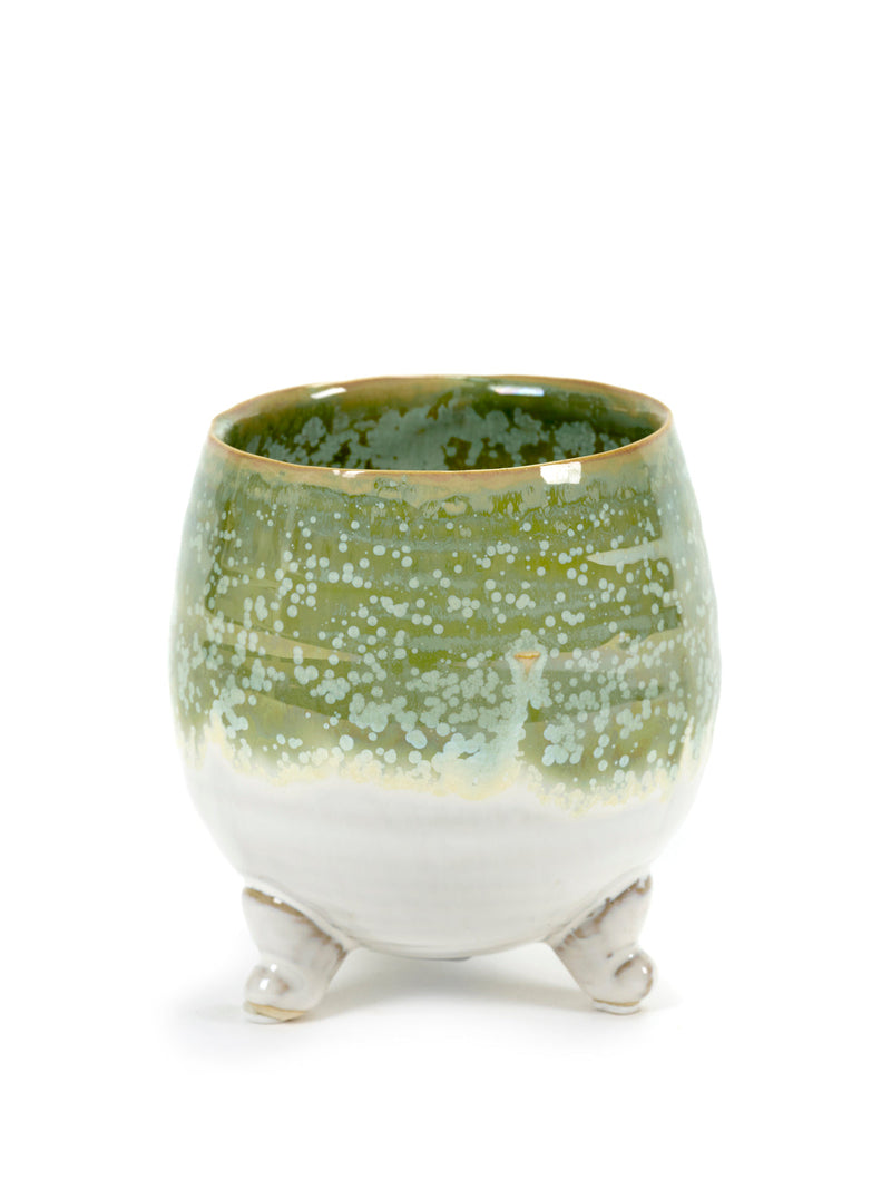 Pot S - Vert/Blanc - Bain Blanche
