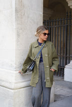 Agathe Khaki Mid-Length Jacket