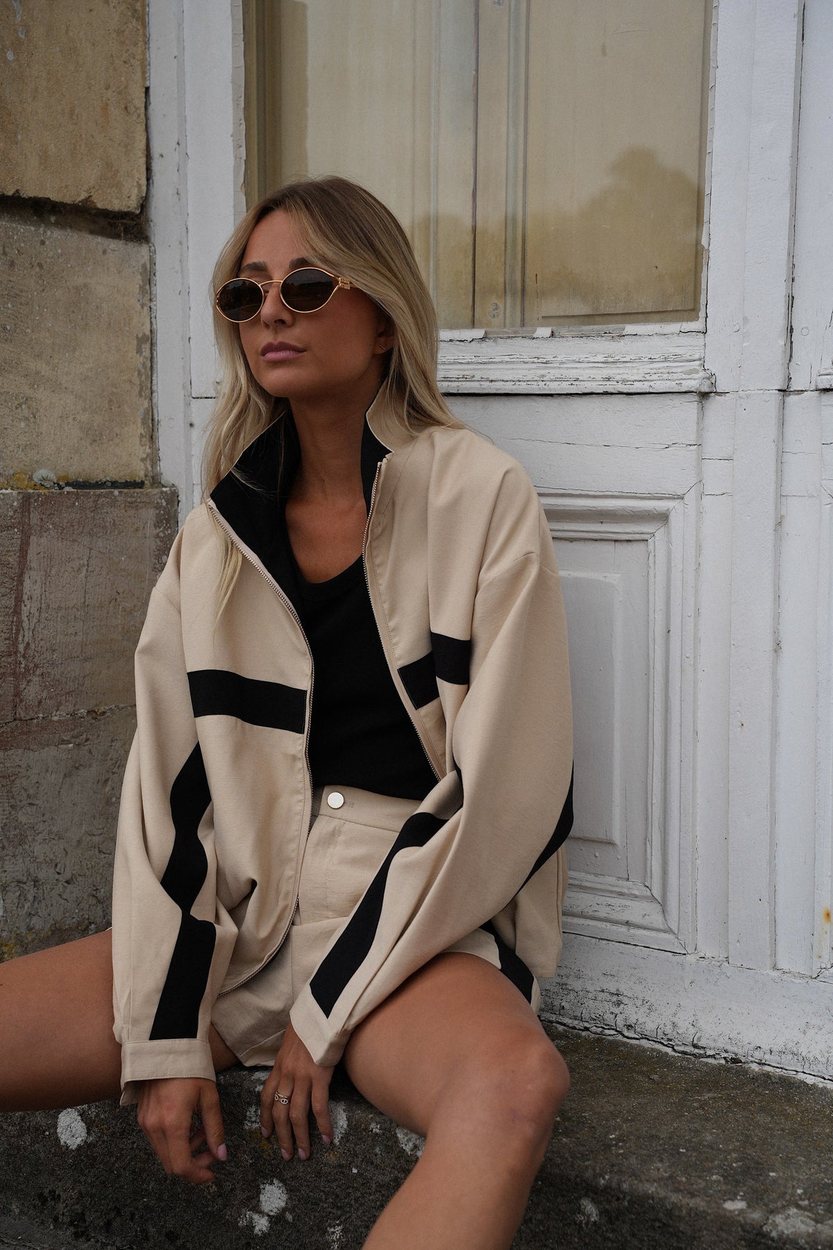 Veste À Bandes - Sael Beige