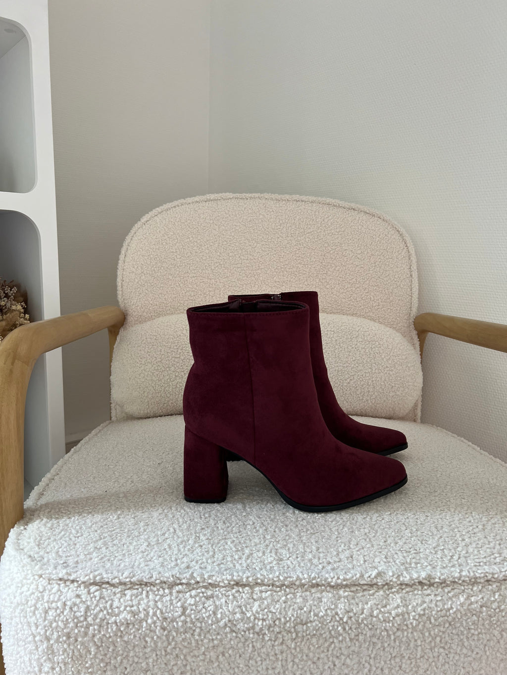 Bottines En Suédine Mia Bordeaux