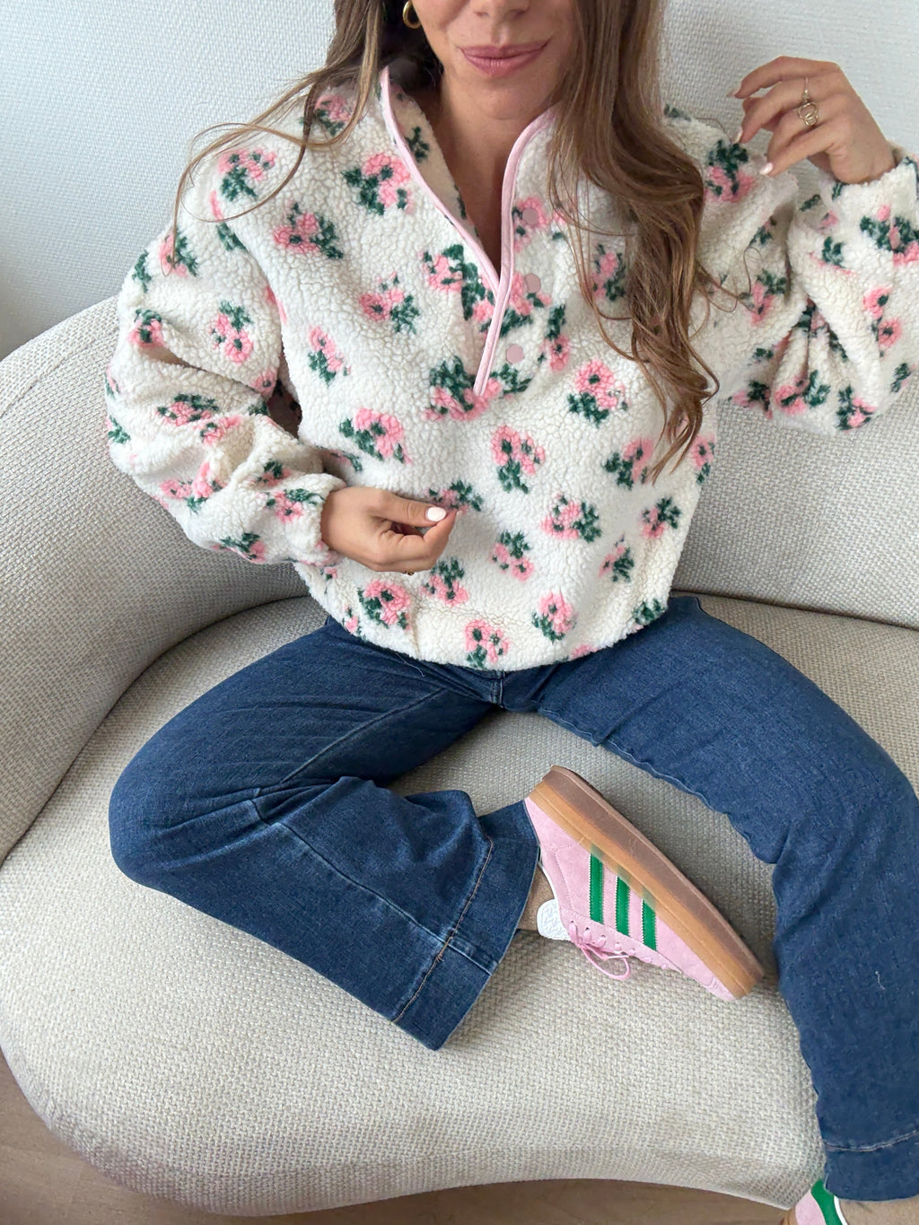Lisa Floral Teddy Jacket