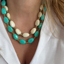 Jade Necklace - Beige Or Turquoise
