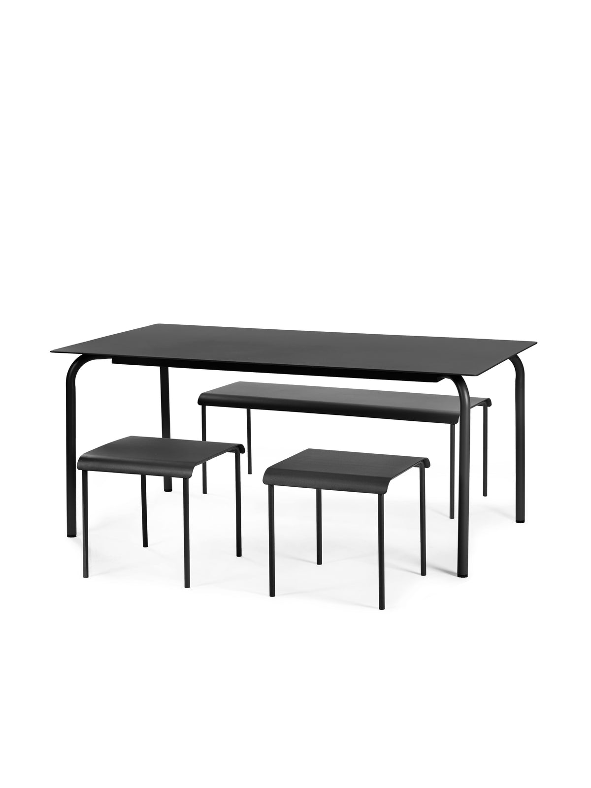 August - Table - L - Aluminium - Noir