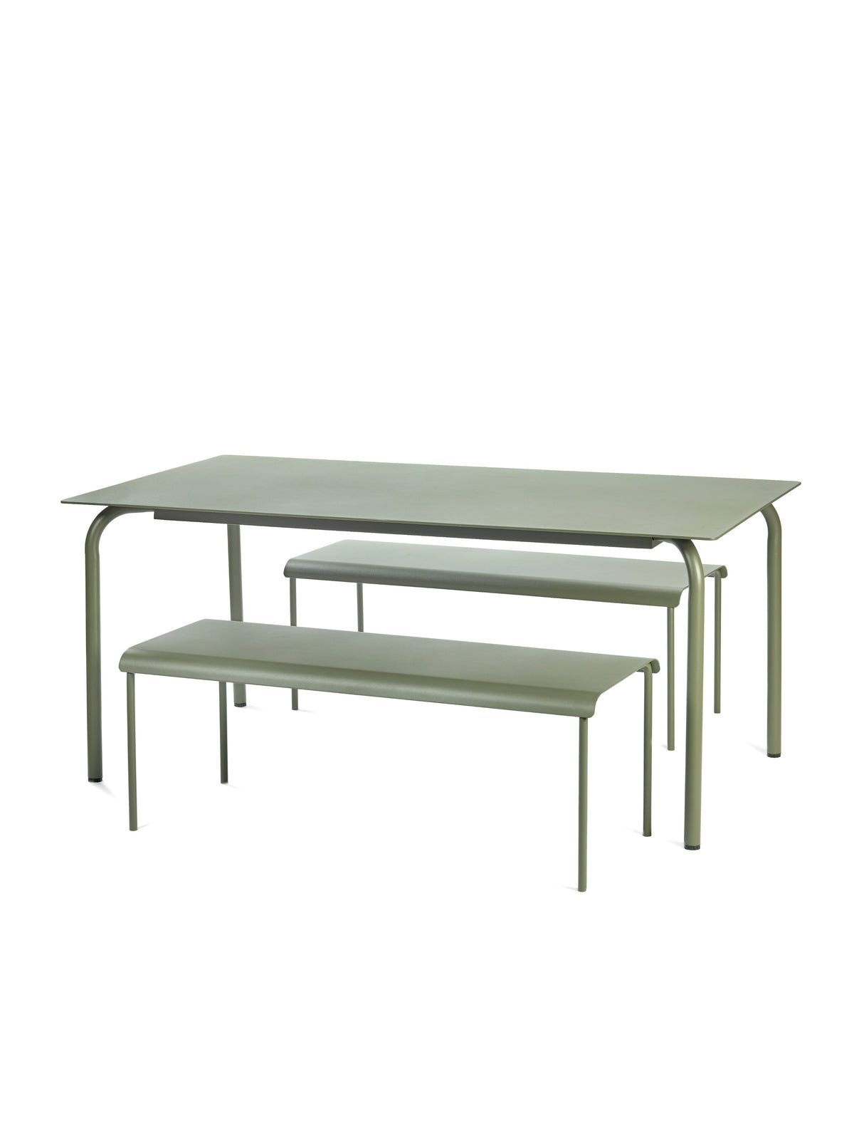 August - Table - L - Aluminium - Vert