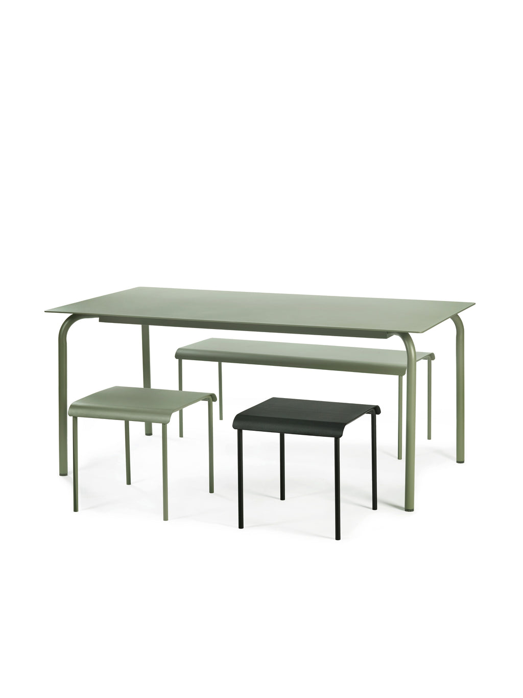 August - Table - L - Aluminium - Vert