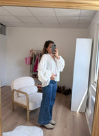 Esmée Ruffled Blouse in Ecru