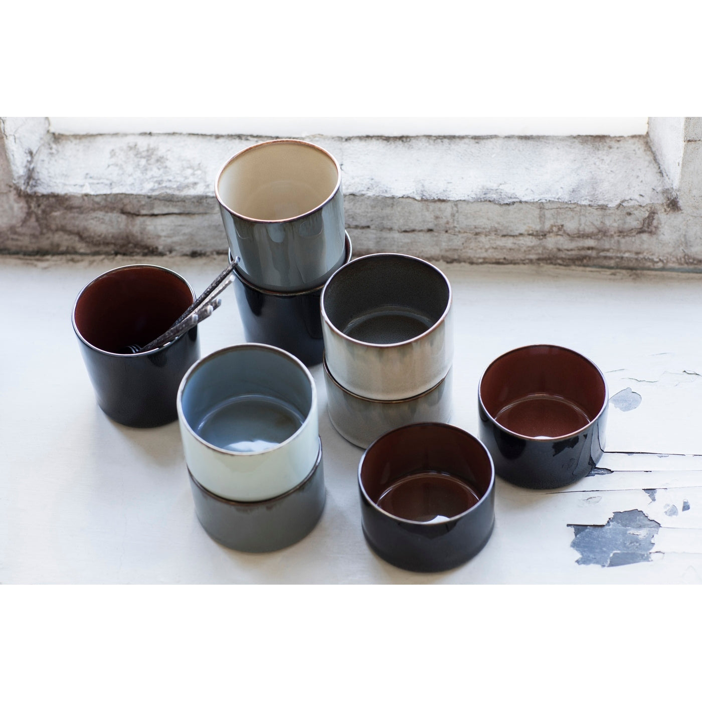 Terres De Rêves - 8 Mugs S - Light Blue/Smoky Blue - Anita Le Grelle