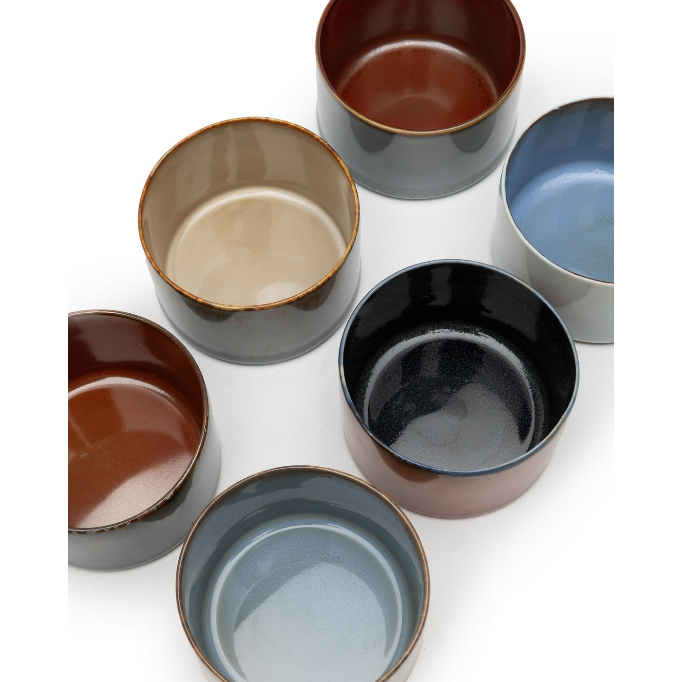Terres De Rêves - 8 Mugs S - Smoky Blue/Rust - Anita Le Grelle