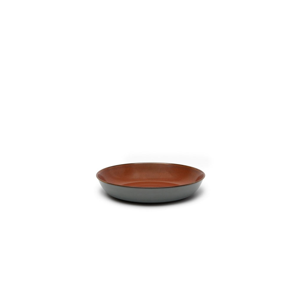 Terres De Rêves - 4 Assiettes Creuses S - Smoky Blue/Rust - Anita Le Grelle