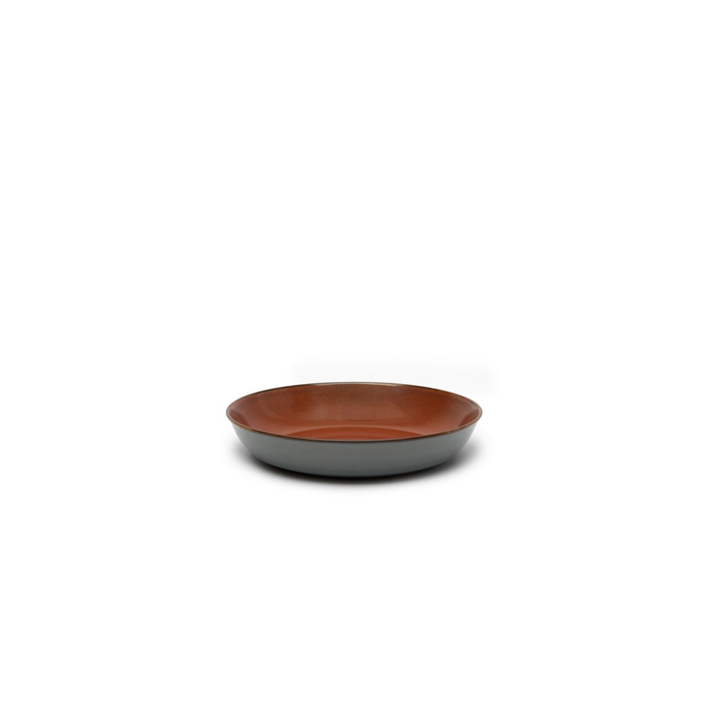 Terres De Rêves - 4 Assiettes Creuses S - Smoky Blue/Rust - Anita Le Grelle