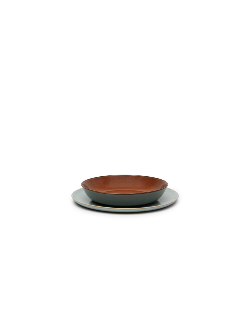 Terres De Rêves - Assiette Creuse S - Smoky Blue/Rust - Anita Le Grelle