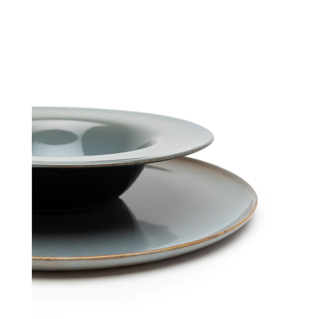 Terres De Rêves - 8 Assiettes À Pâtes S - Dark Blue/Smoky Blue - Anita Le Grelle