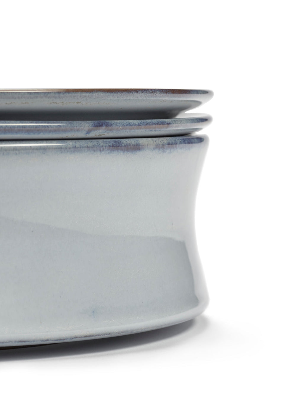 Bowl + 2 Plates - Blue Pure - By Pascale Naessens