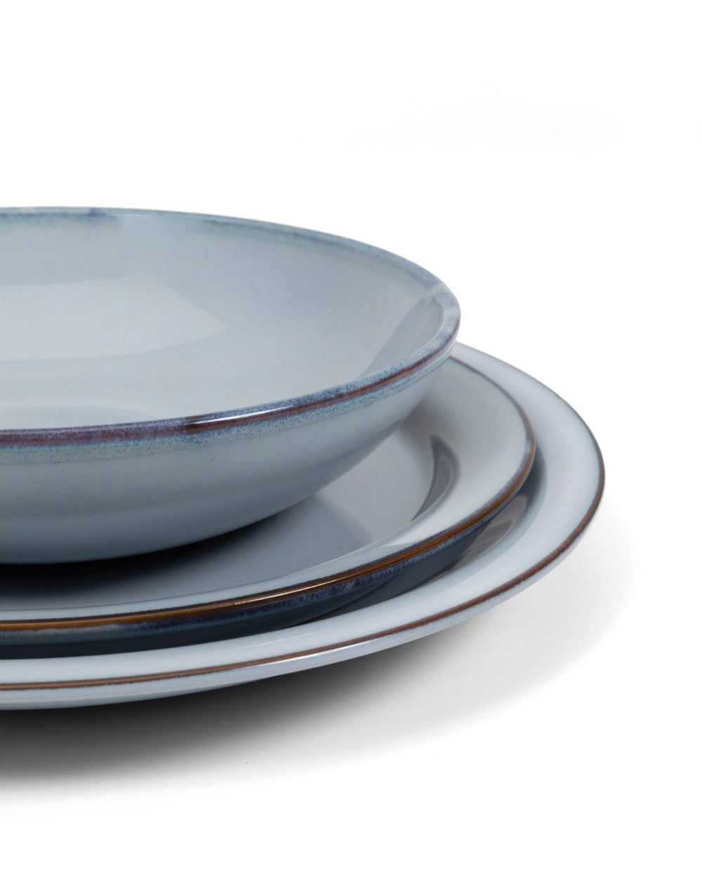 Set Of 4 High Plates - M - Pure Blue