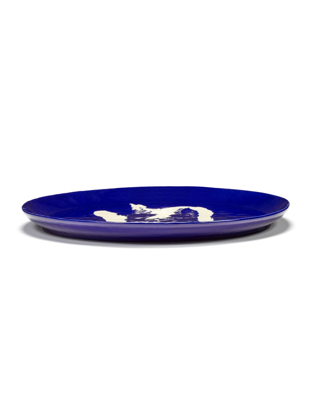Plat De Service L - Bleu Foncé - Blanc Feast - By Ottolenghi