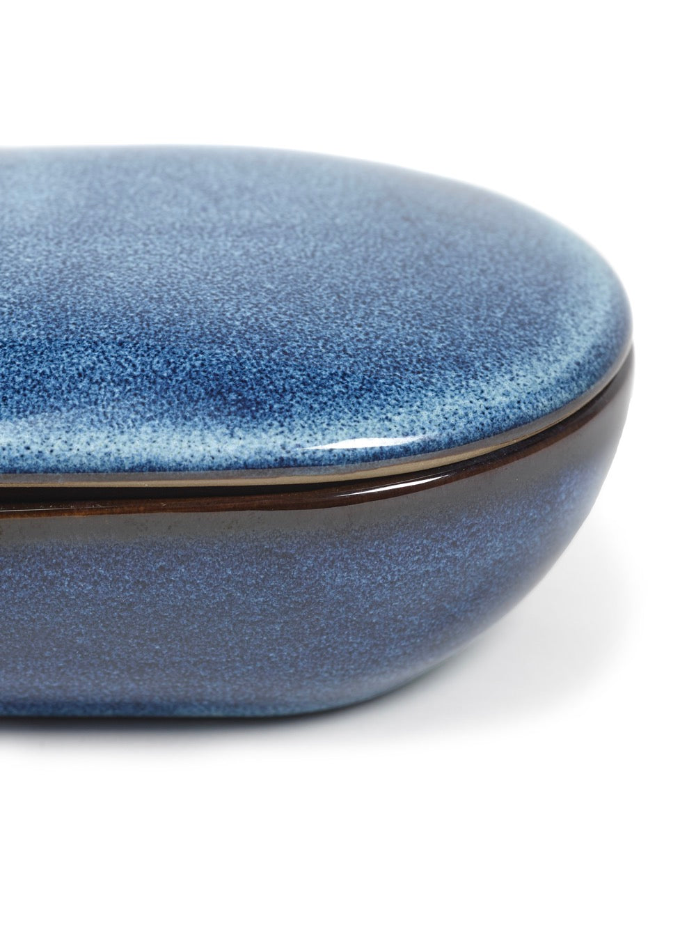 Large Tray With Lid - Dark Blue Pure - By Pascale Naessens
