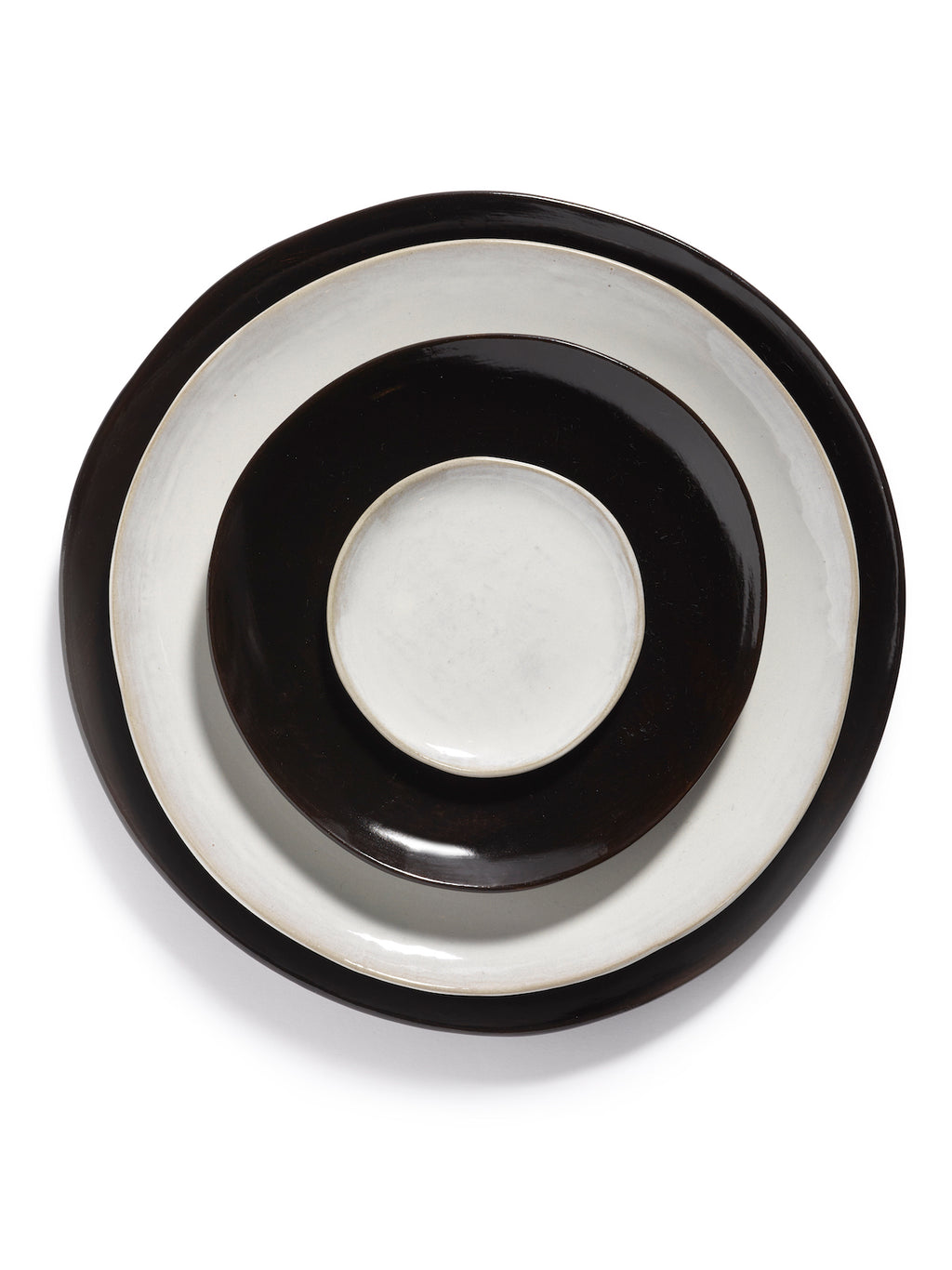 La Mère - Lot De 2 Plats De Service - Grès - Ébène