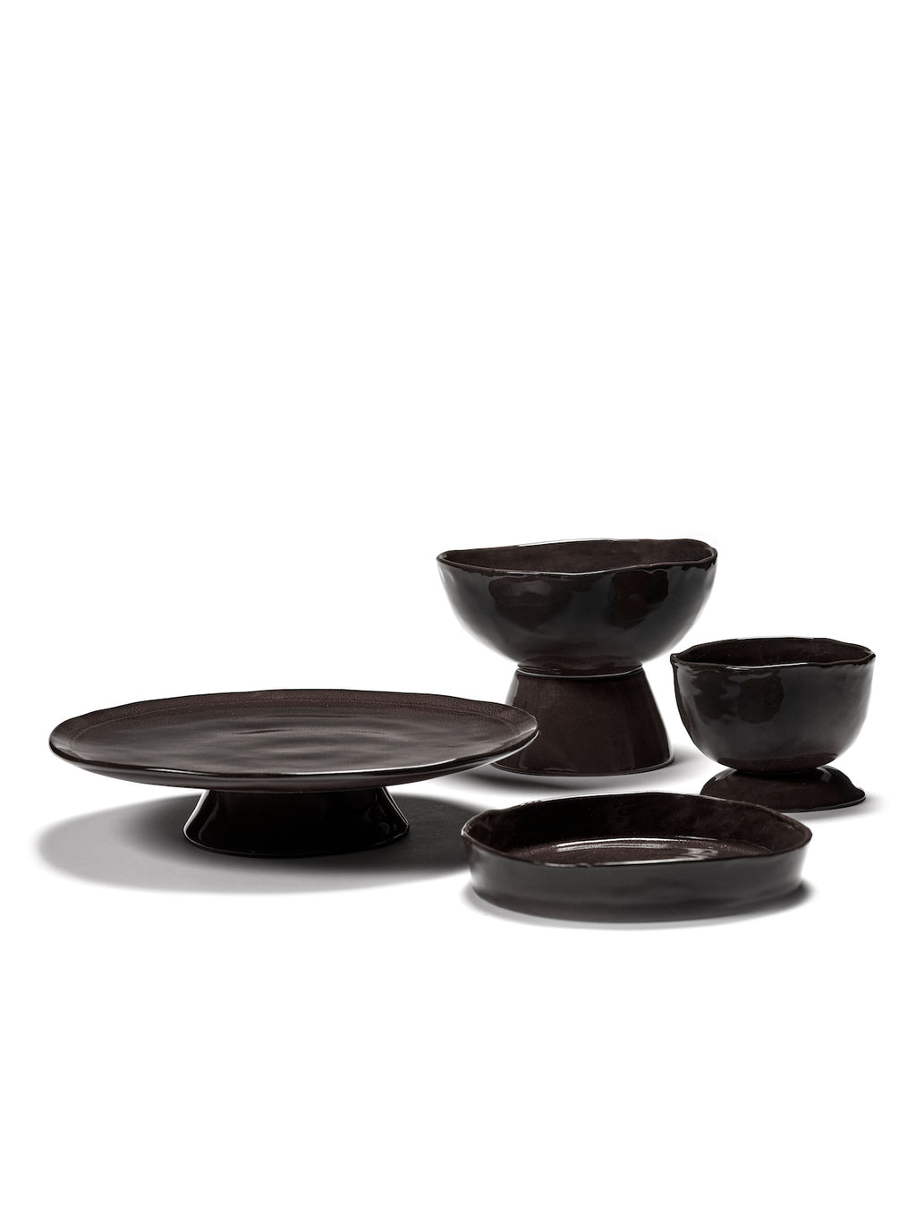 La Mère - Lot De 2 Assiettes Creuses - S - Grès - Ébène