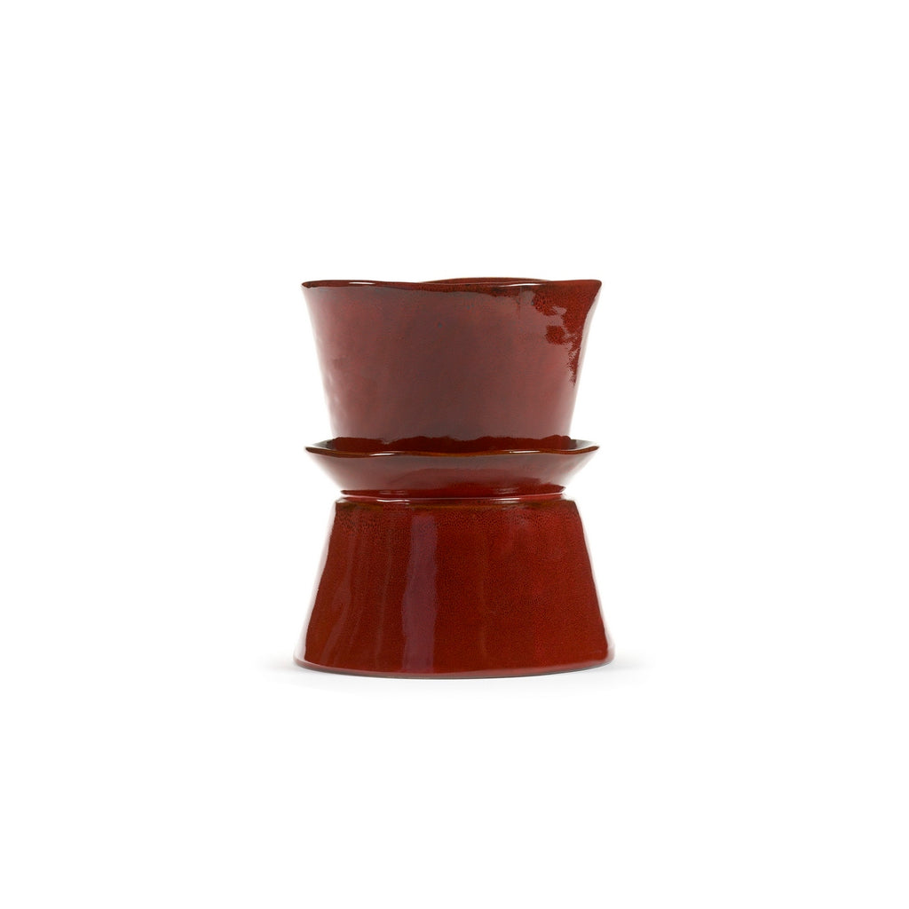 La Mère - Vase/Bol De Service - Grès - Rouge Vénitien