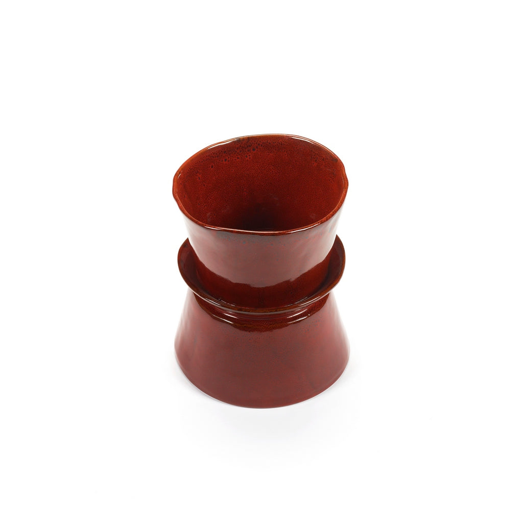 La Mère - Vase/Bol De Service - Grès - Rouge Vénitien