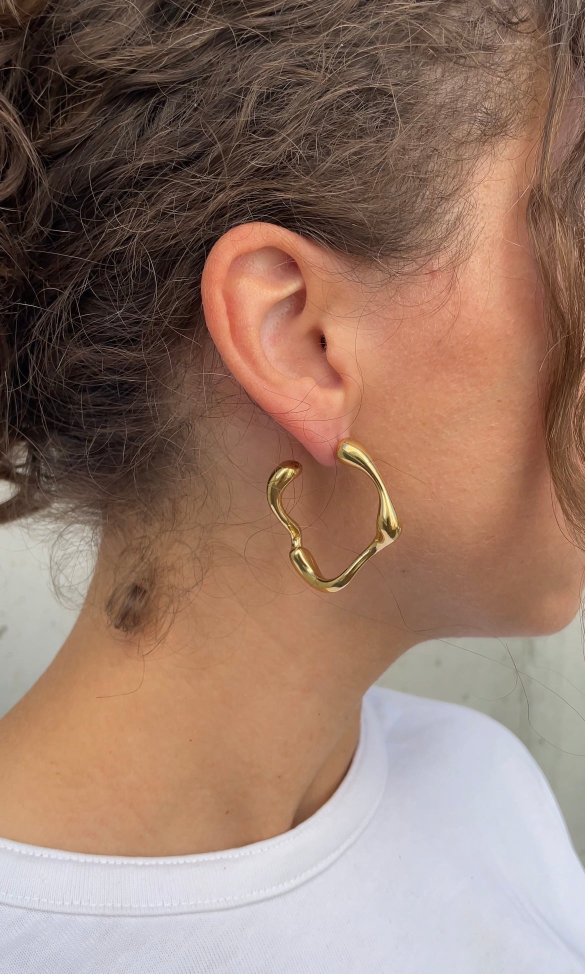 Bone Hoop Earrings
