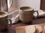 Reed - 6 Mugs - Earthenware - Reactive Forest Green
