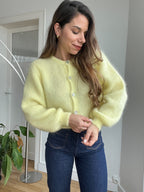 Jersey de punto de lana Bianca amarillo claro
