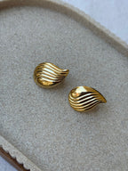 Pendientes Napier Vintage - Gotas Esculpidas Doradas
