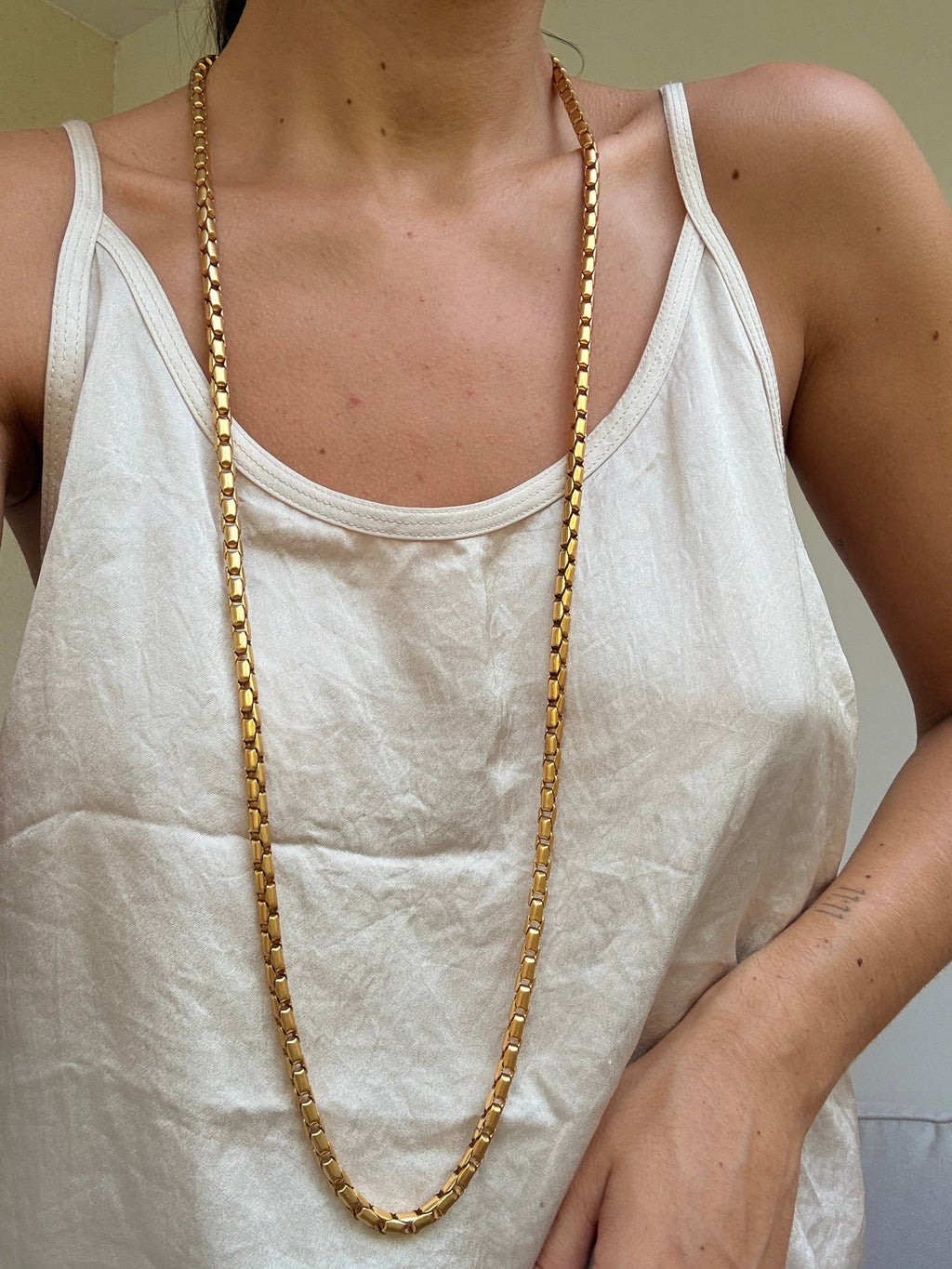Sautoir Biche De Bere Vintage - Collier Maille Dorée
